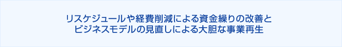 資金繰りの改善と大胆な事業再生