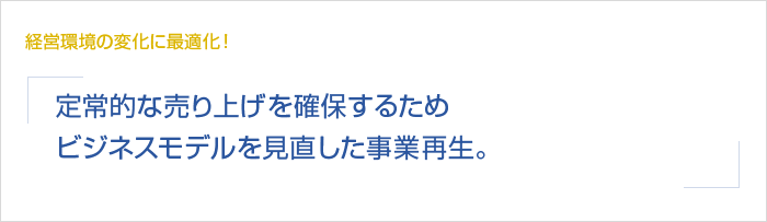 販路拡大　経営環境の最適化！