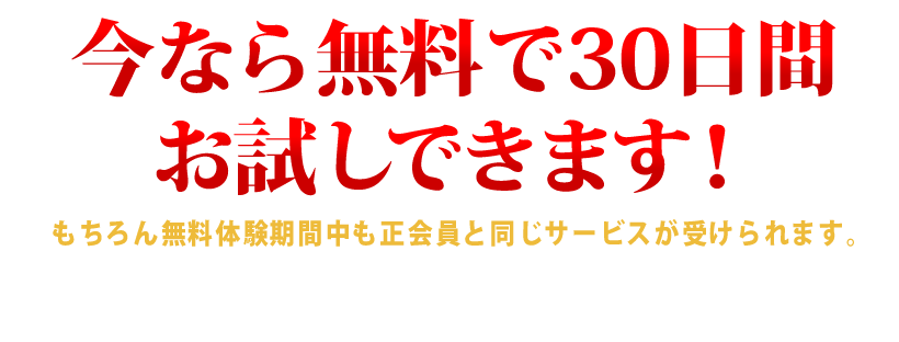 今なら無料で30日間お試しできます